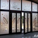 Geamuri Sablate Colorate Usi de exterior 9